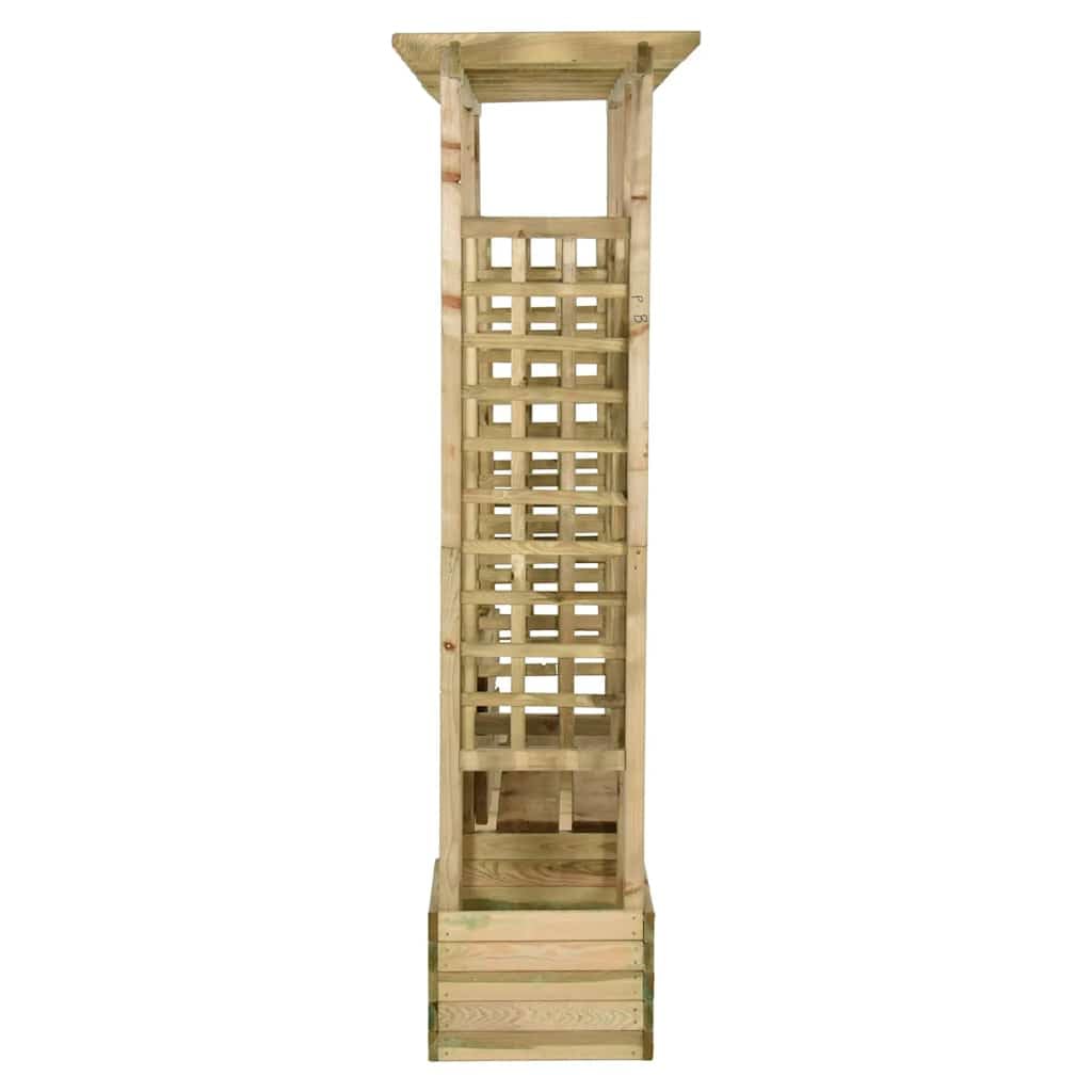 vidaXL Heim & Garten Pergola Kiefer Bank Pflanzkasten
