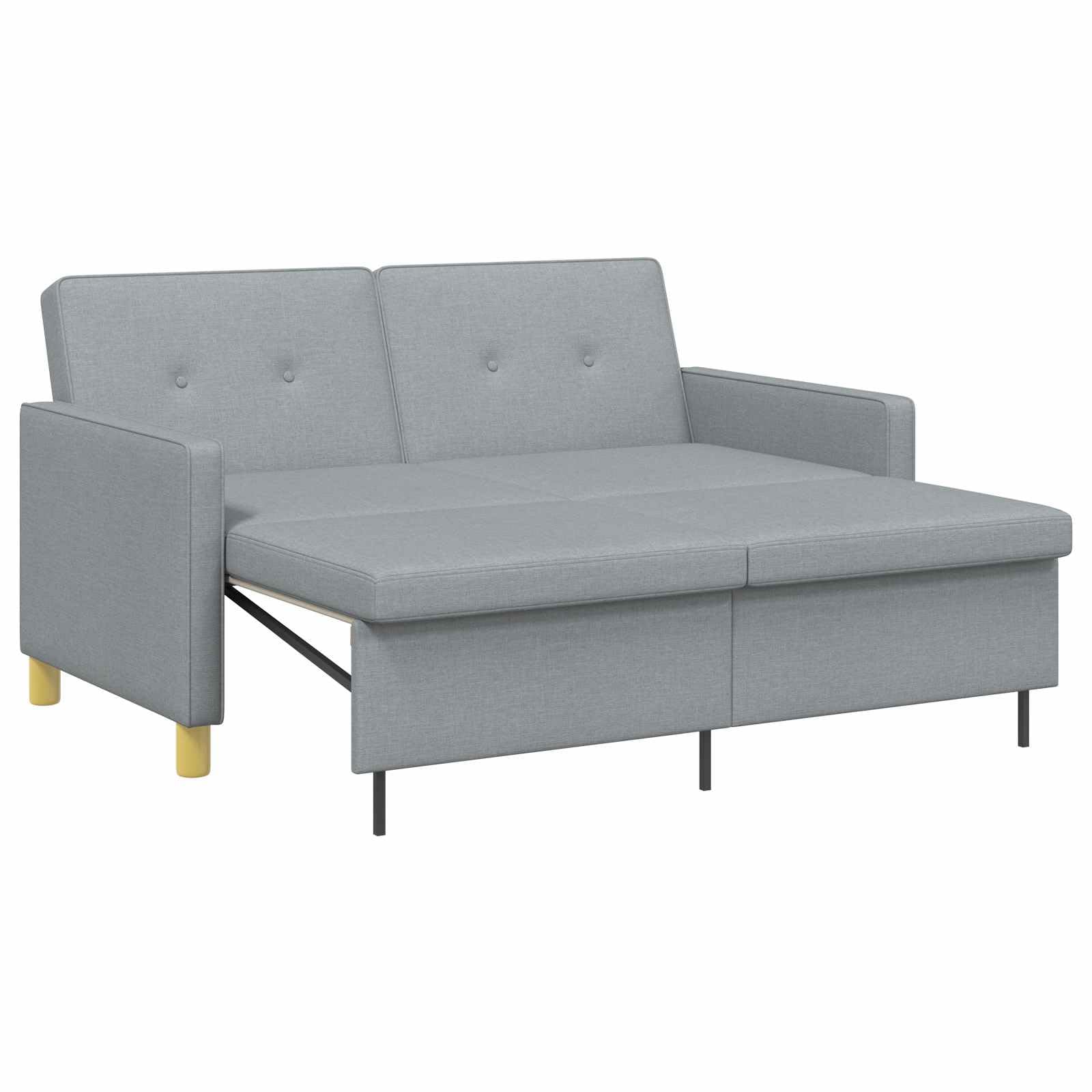 vidaXL Möbel Schlafsofa Ausziehbar Hellgrün Stoff 154 cm