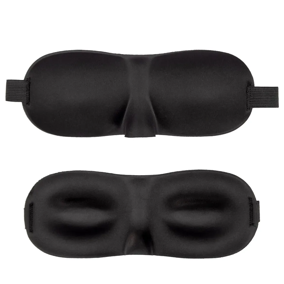 Intirilife Augenmaske Schwarz 26x9x2 cm Schlafmaske ergonomisch
