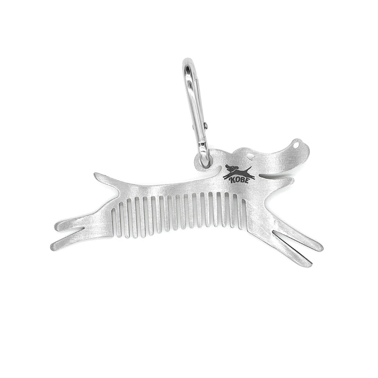 Kikkerland Tools & Wellness Kobe Zeckenkamm für Hunde Aluminium