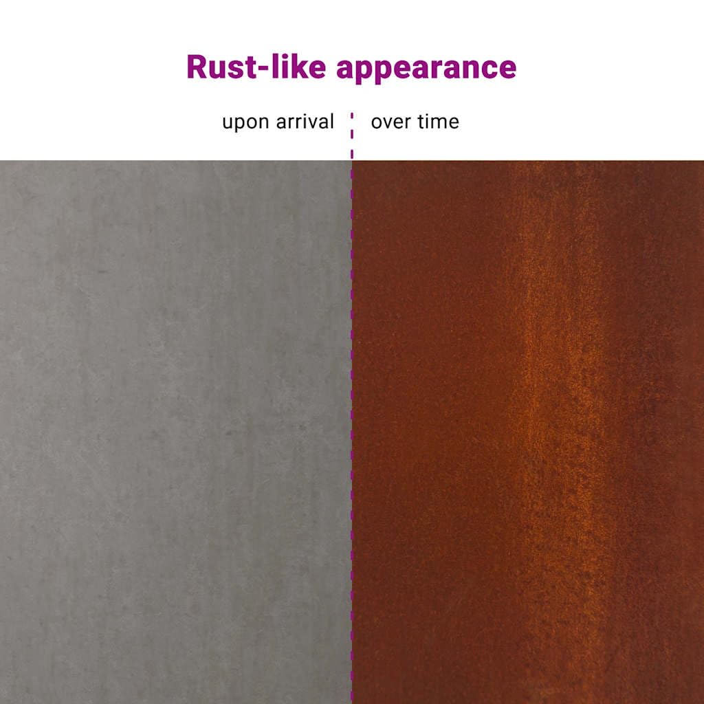 vidaXL Rasenkanten 10 Stk Braun Cortenstahl Flexibel Beet