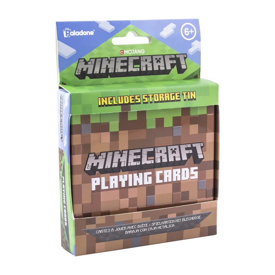 Paladone Minecraft Spielkarten Standarddeck mit Dose Geschenk