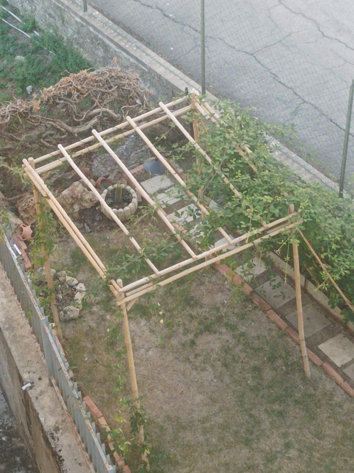 vidaXL Heim & Garten Pergola Pavillon Bambus 170x170x220cm