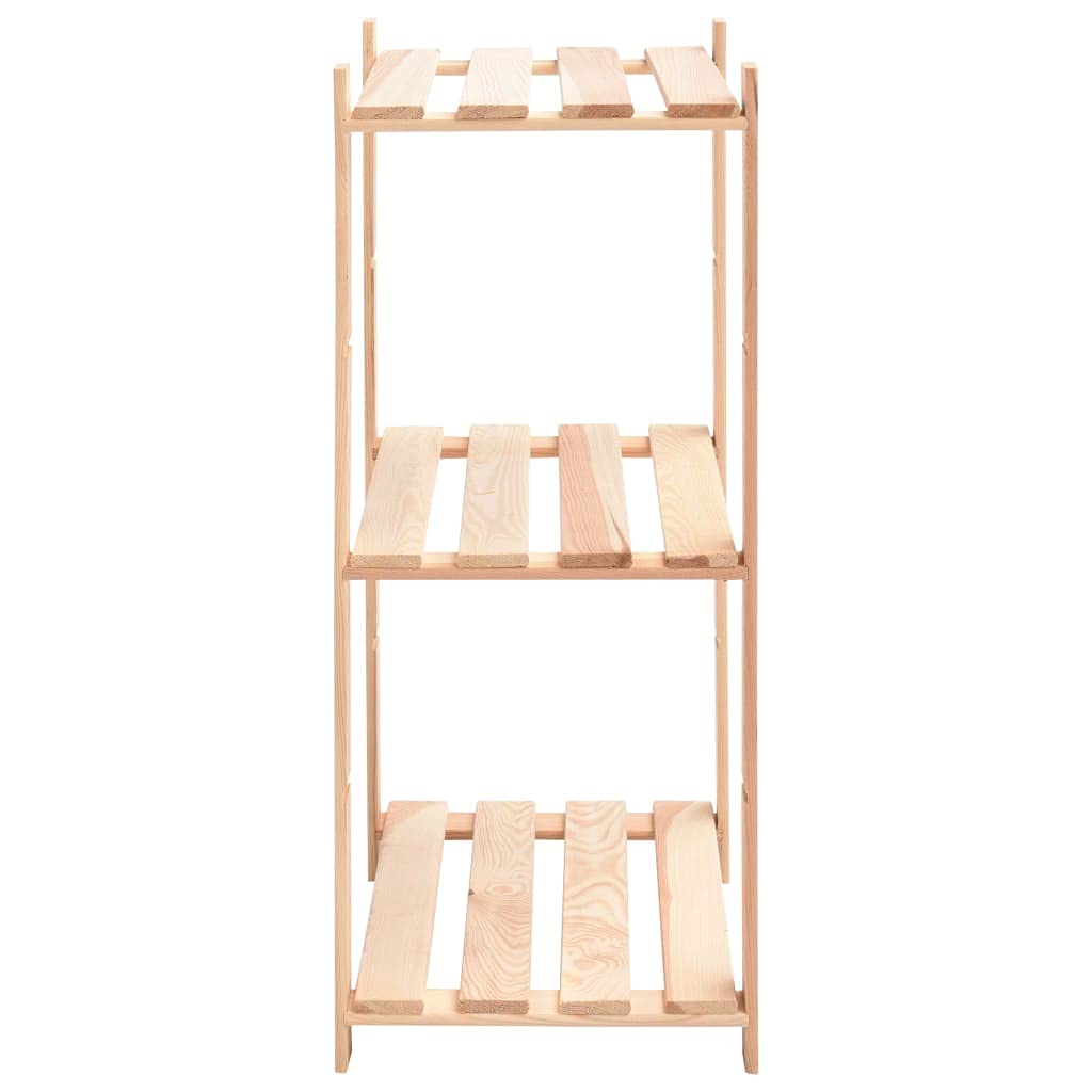 vidaXL Kiefer Massiv Lagerregal Holzregal 3 Böden 1 Stück 150 kg