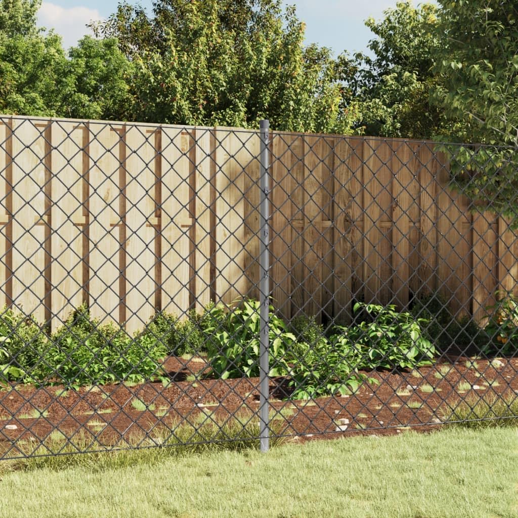 vidaXL Heim & Garten Zaunpfosten 15 Stk 120 cm Silber