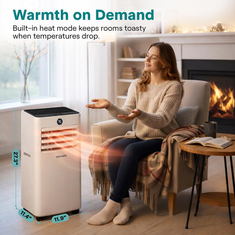 Serenelife Portable AC Klimagerät 10000 BTU Grau WiFi