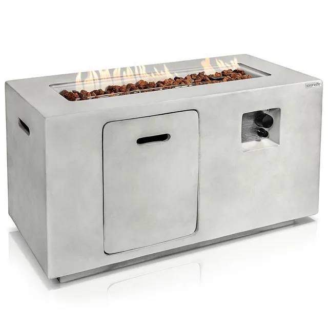 Serenelife Fire Pit Feuertisch Propan 50.000 BTU 107 cm