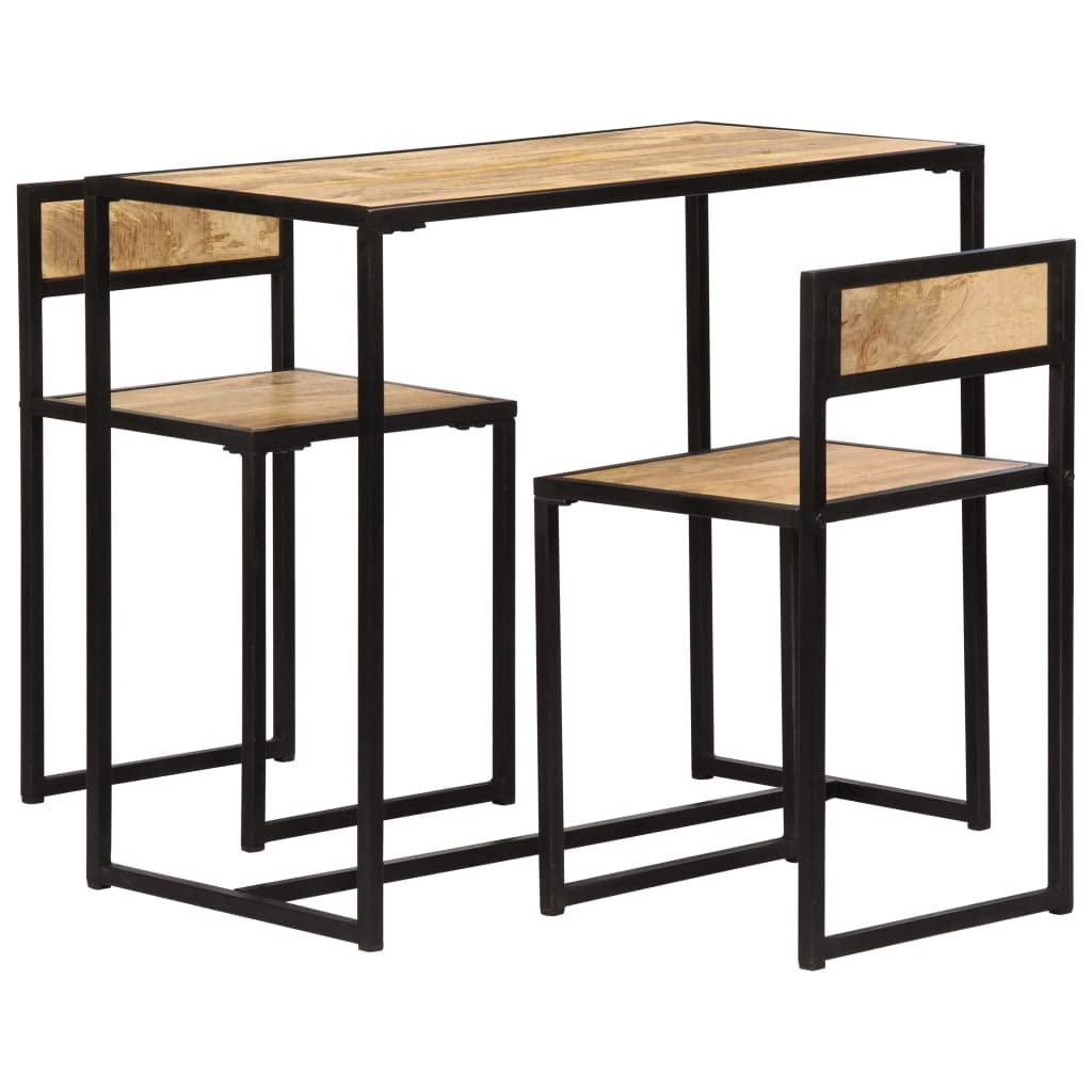 vidaXL Möbel Essgruppe Mangoholz Esstischset 3-tlg Vintage