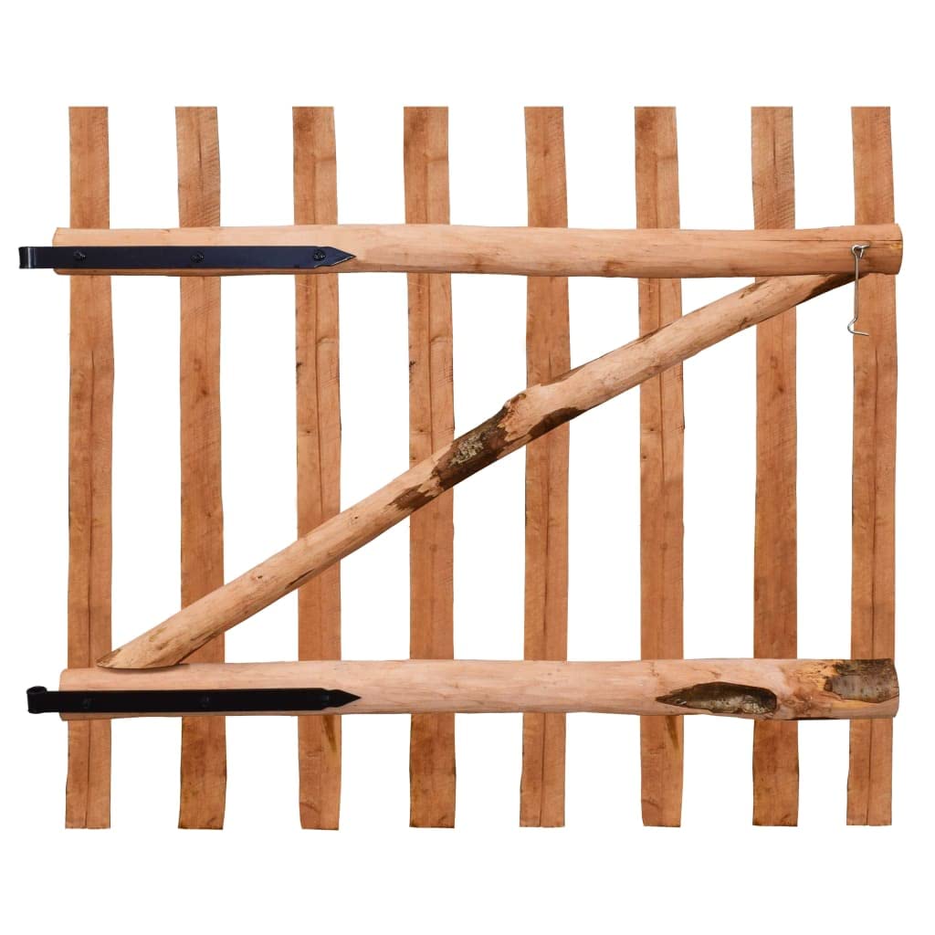 vidaXL Heim & Garten Zauntor Haselnuss 100x90 cm Holz