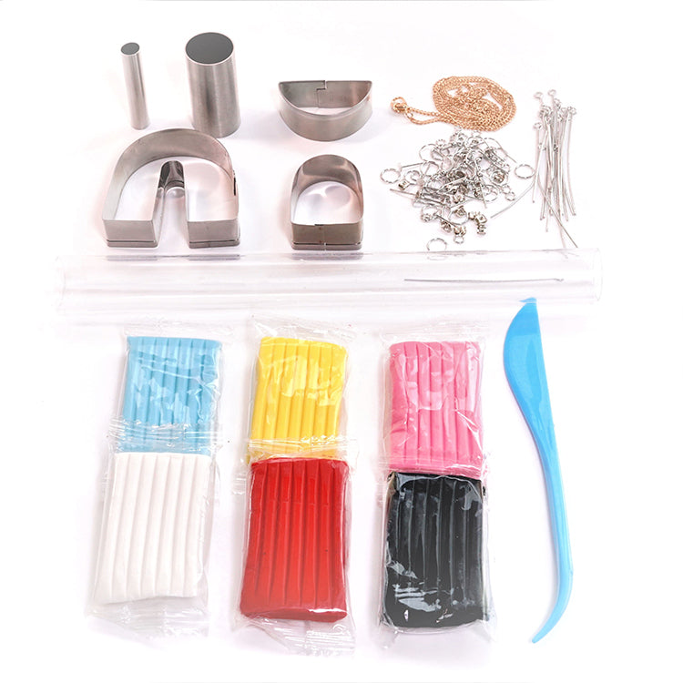 Kikkerland Crafters Schmuckset Polymer Clay 6 Farben DIY