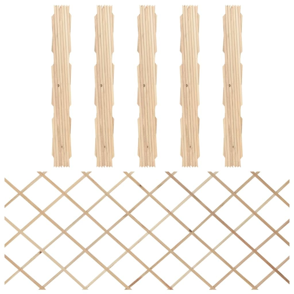 vidaXL Rankzaun Tannenholz 5er-Set 180x80 cm Braun Holzgitter