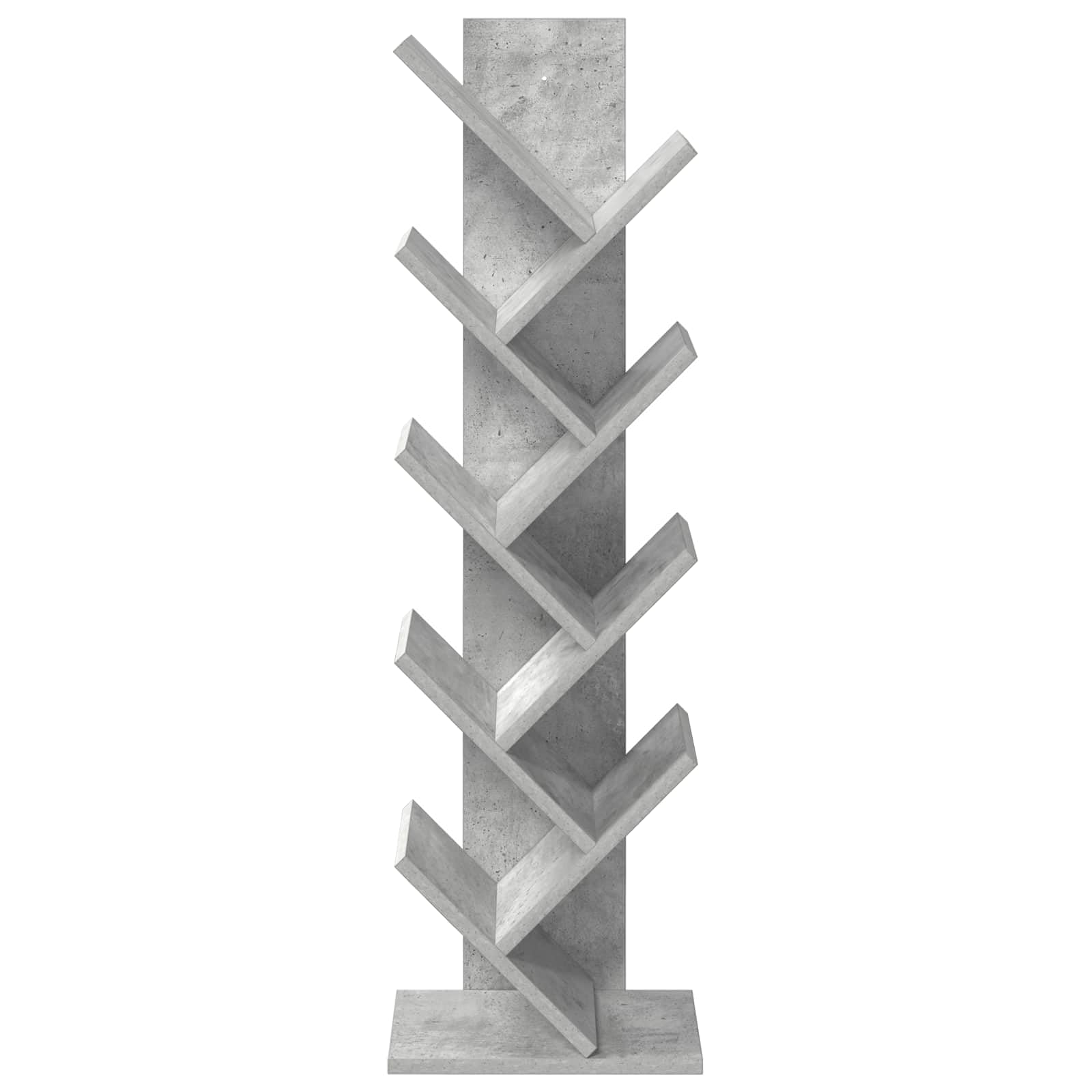 vidaXL Baumbücherregal 6-stufig Standregal Weiß 100 cm