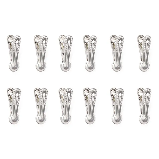 Kikkerland Kitchen Beutelklammern Aluminium 10er Set Retro