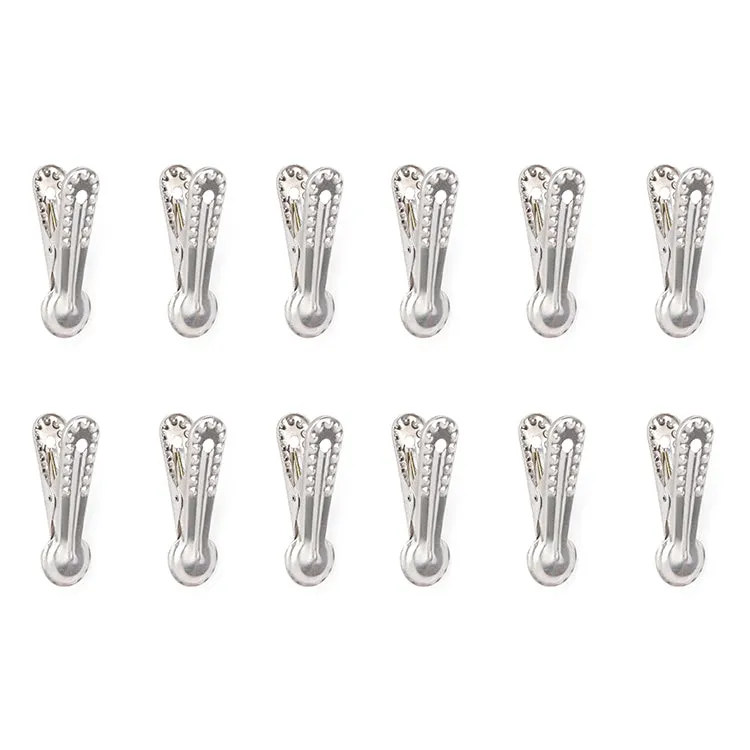 Kikkerland Kitchen Beutelklammern Aluminium 10er Set Retro