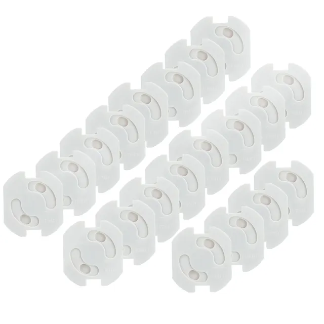 Intirilife Steckdosenschutz kleben weiß 20er Set 3,7x3 cm