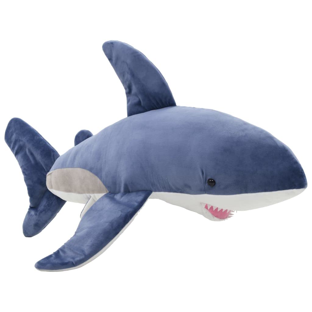 vidaXL Weißer Hai Kuscheltier Plüsch Blau-Weiß 150 cm