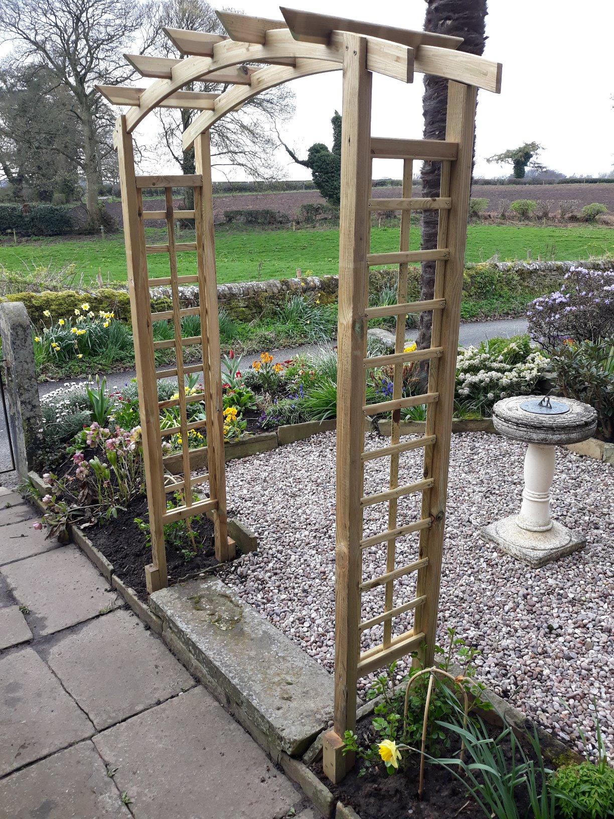 vidaXL Gartenbogen Holz 150x60x210 cm Kiefer Rankbogen