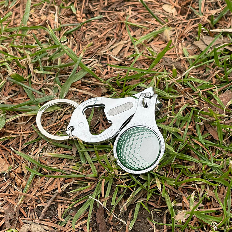 Kikkerland Tools Golf Nagelknipser 4-in-1 mit Flaschenöffner