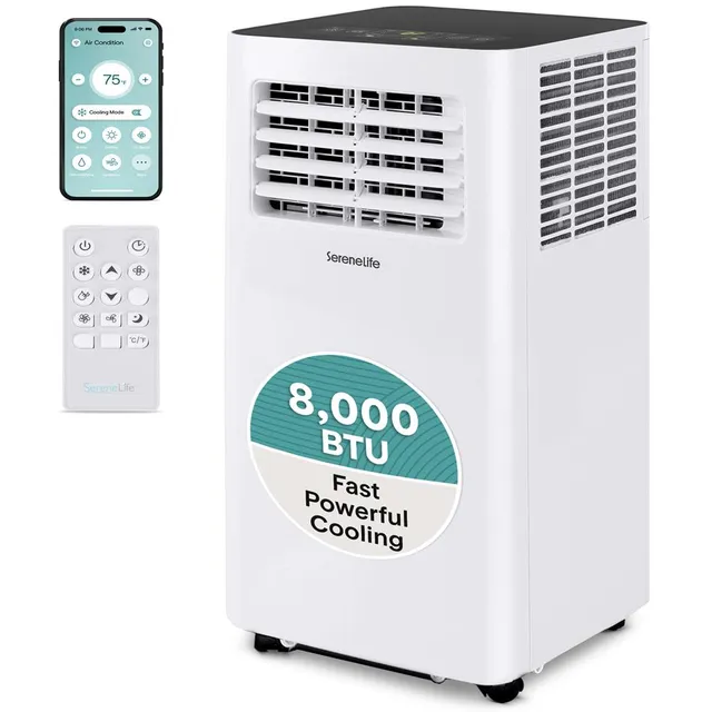 Serenelife Portable AC Klimagerät 8000 BTU mit Entfeuchter