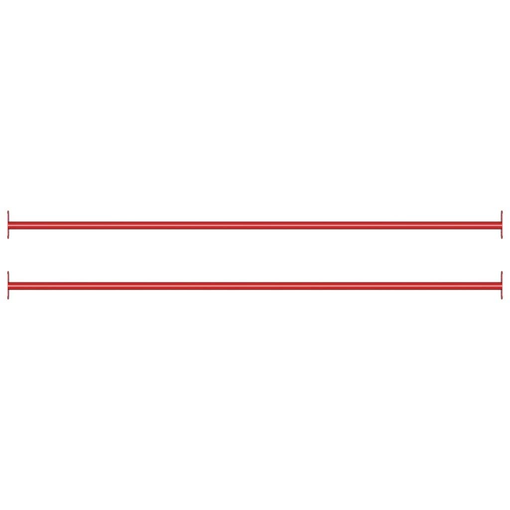 vidaXL Turnstange 125 cm Reckstange Stahl Rot rostgeschützt
