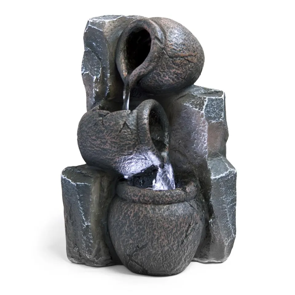 Serenelife Tischbrunnen 27 cm mit Pumpe für innen-außen