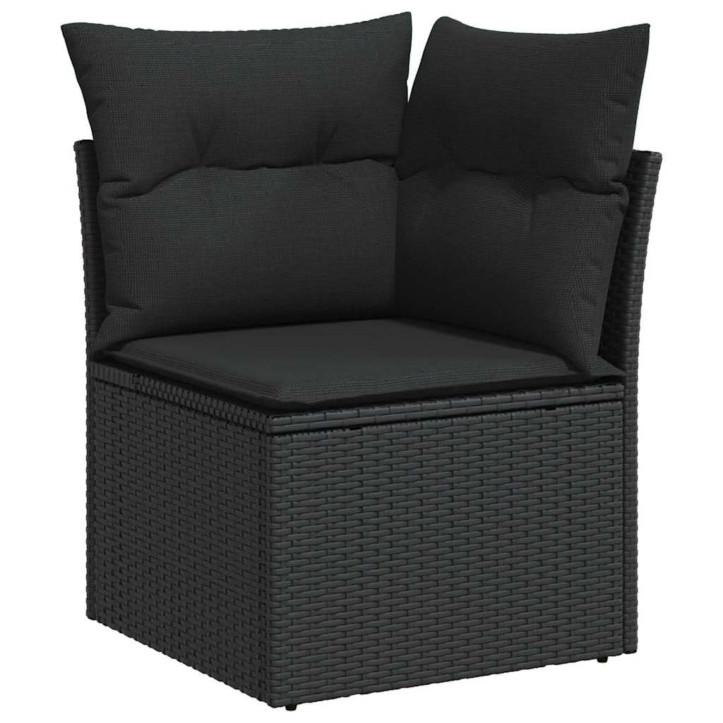 vidaXL Heim & Garten Gartensofa-Set 8-tlg Schwarz Poly-Rattan