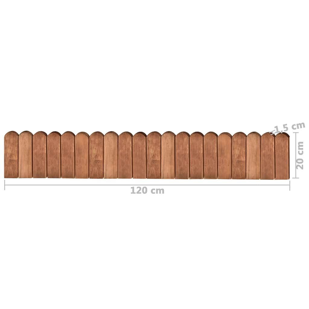vidaXL Heim & Garten Rollboarder Beeteinfassung Braun 120 cm