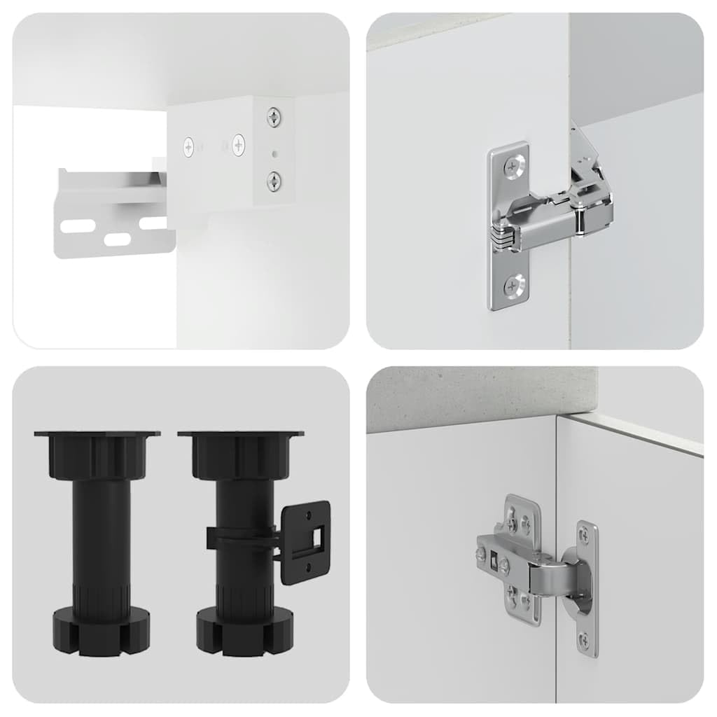 vidaXL Lucca Küchenschrank-Set 7-tlg. Betongrau Holzwerkstoff