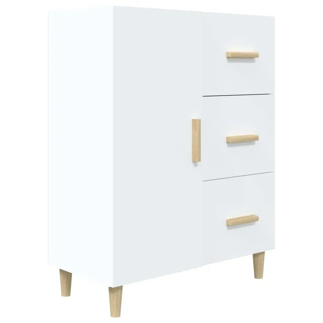 vidaXL Sideboard Weiß 69,5x34x90cm Holzwerkstoff 3 Schubladen