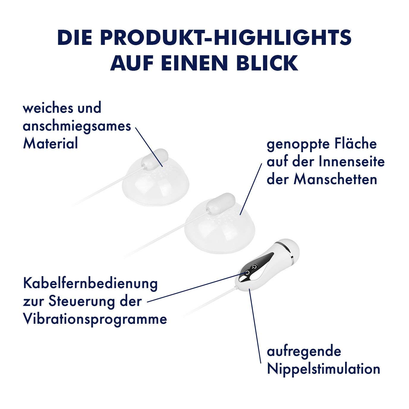 EIS Vibratoren Brustwarzen-Vibrator Kabelfernbedienung 12 Programme