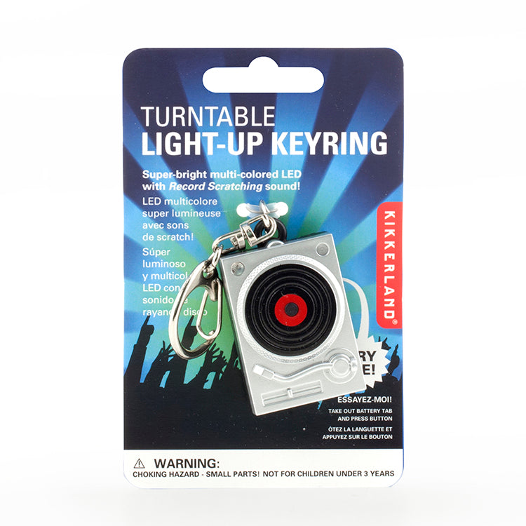 Kikkerland Home Turntable Schlüsselanhänger LED Sound