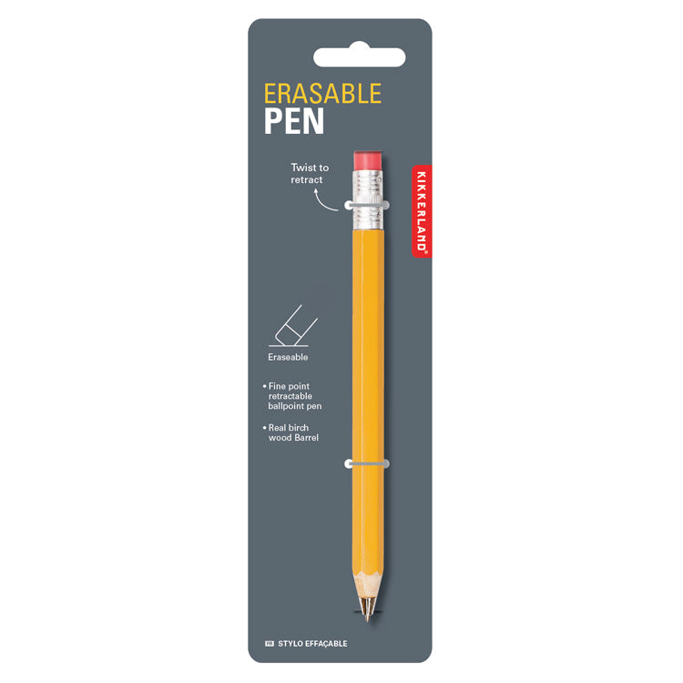 Kikkerland Tech & Stationery Erasable Pen Kugelschreiber Birke radierbar