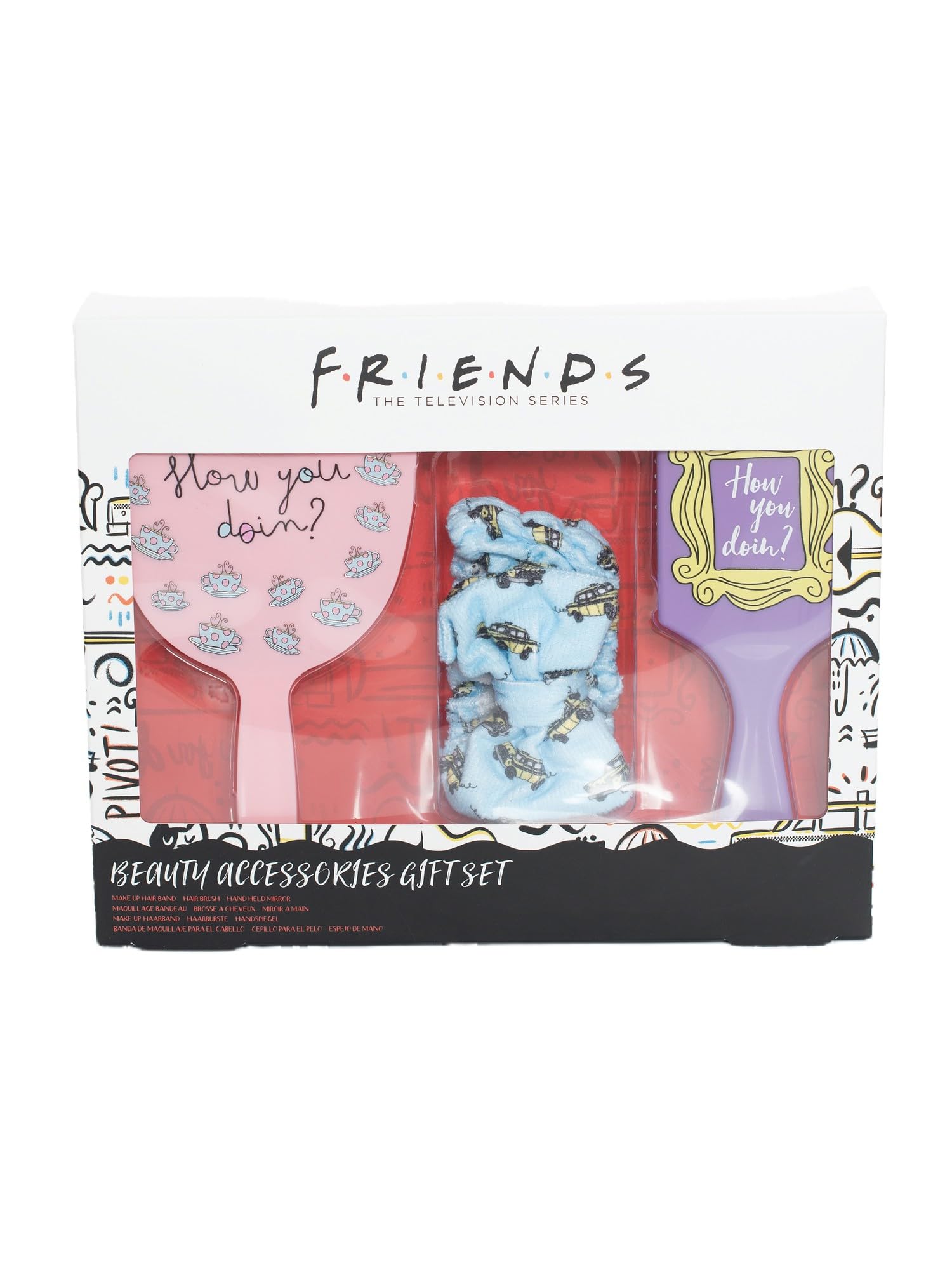 Paladone Friends Beauty Geschenkset 3-teilig Bürste Spiegel