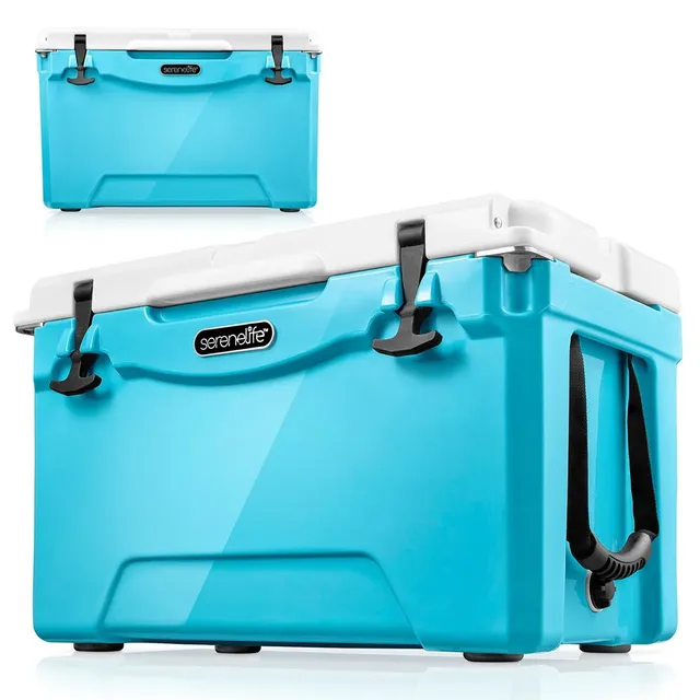 Serenelife Camping 50 Qt Kühlbox Blau 5 Tage Eis