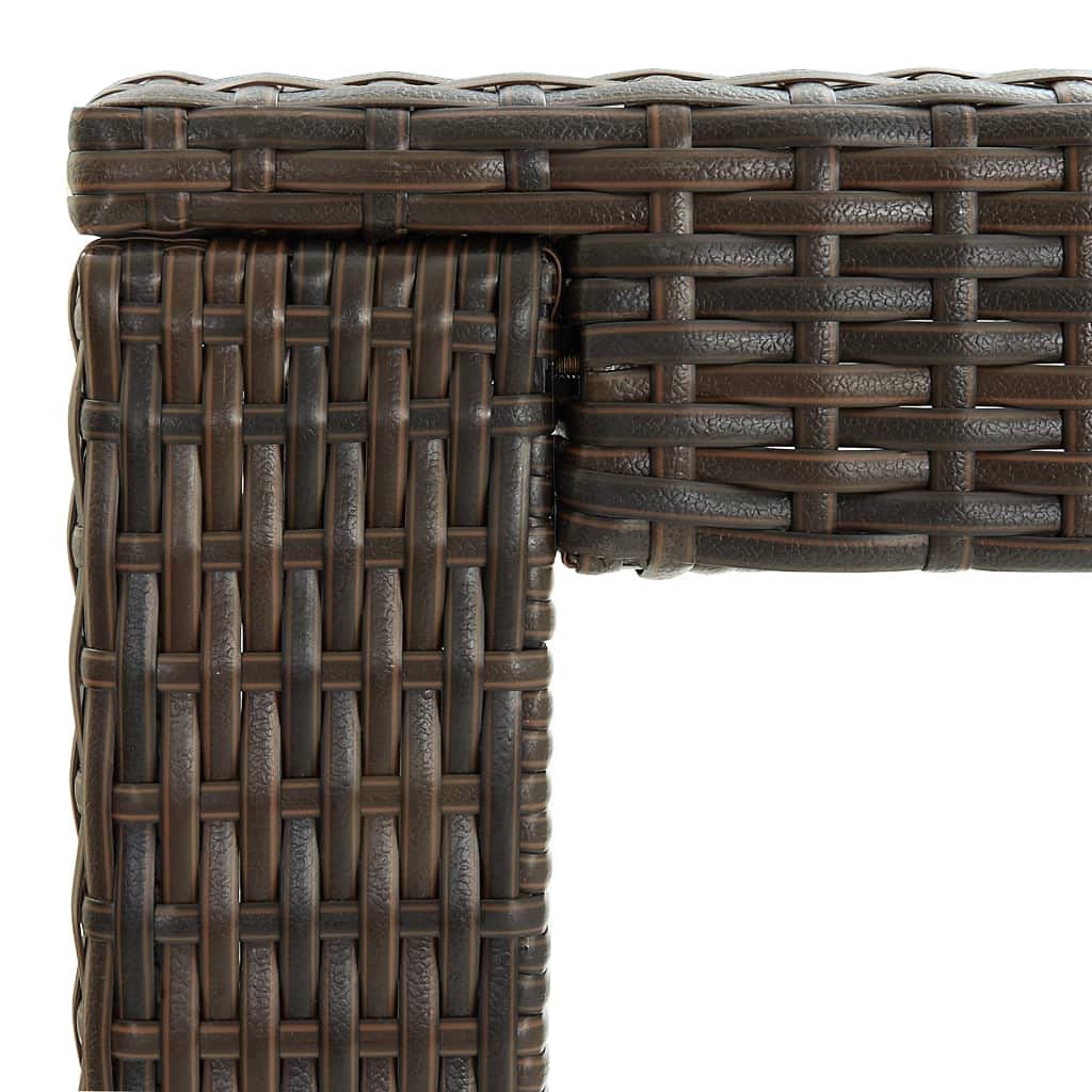 vidaXL Heim & Garten Gartenbar-Set 7-tlg braun Rattan