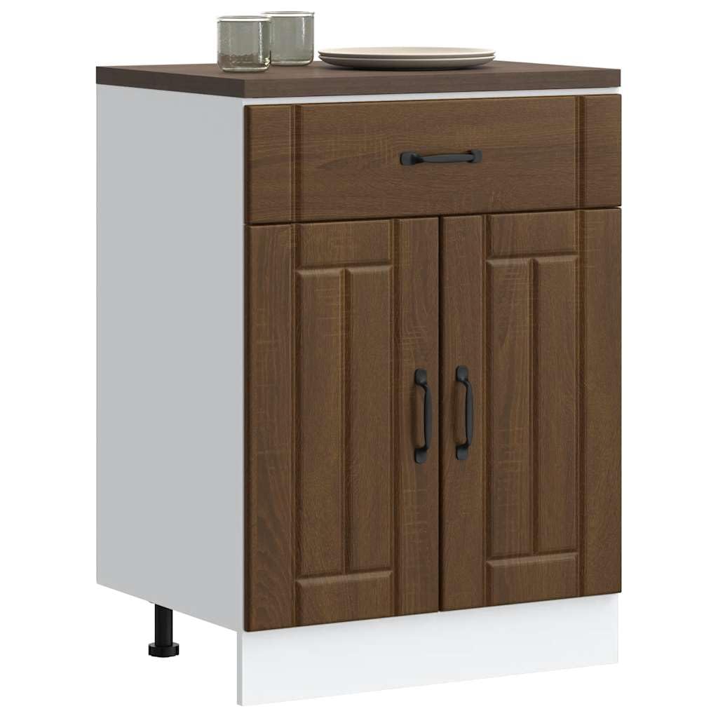 vidaXL Lucca Küchen-Unterschrank Braune Eiche 80x46x81,5 cm