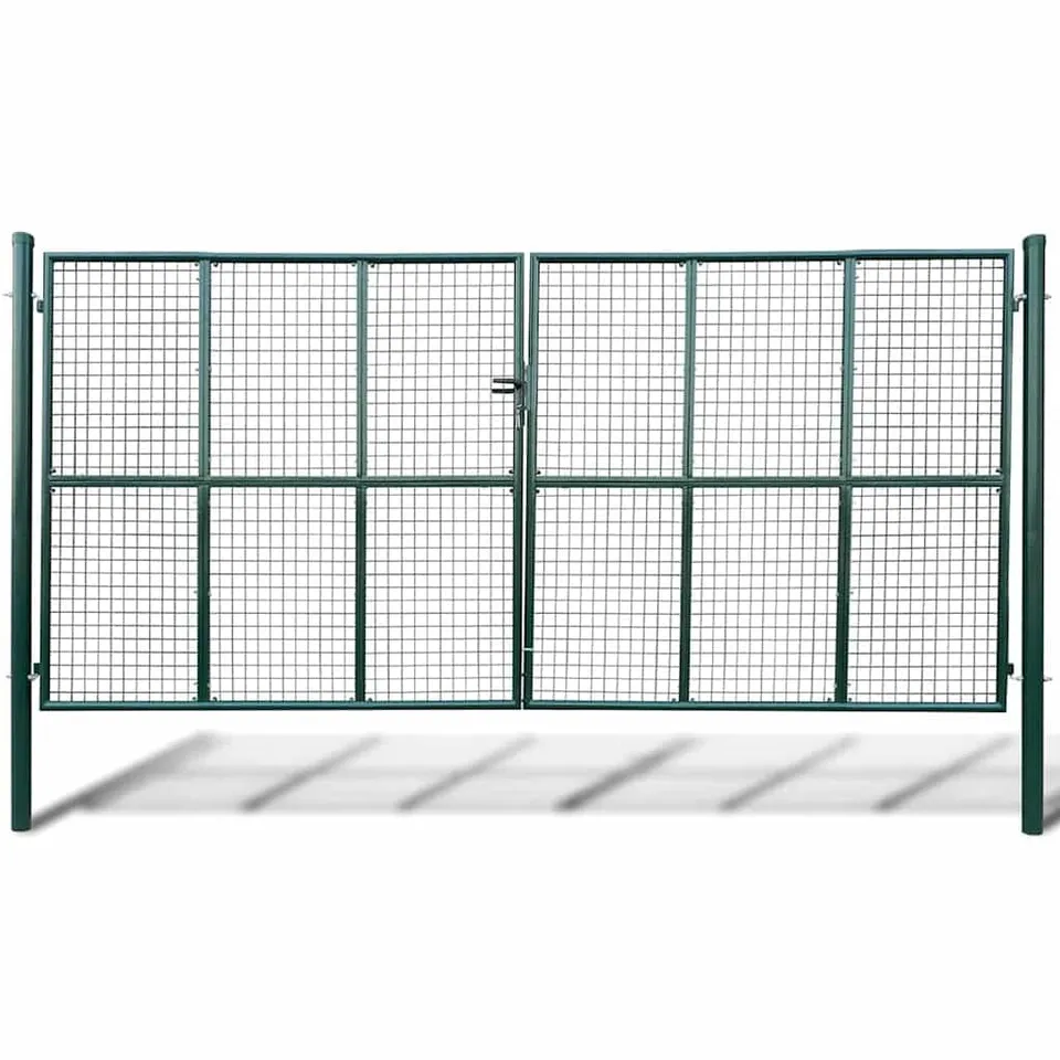 vidaXL Heim & Garten Gartentor Stahl 415x250 cm Grün