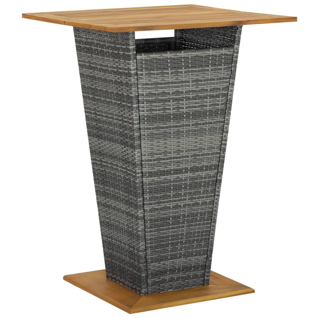 vidaXL Heim & Garten Gartenbar-Set 5-tlg grau mit Kissen