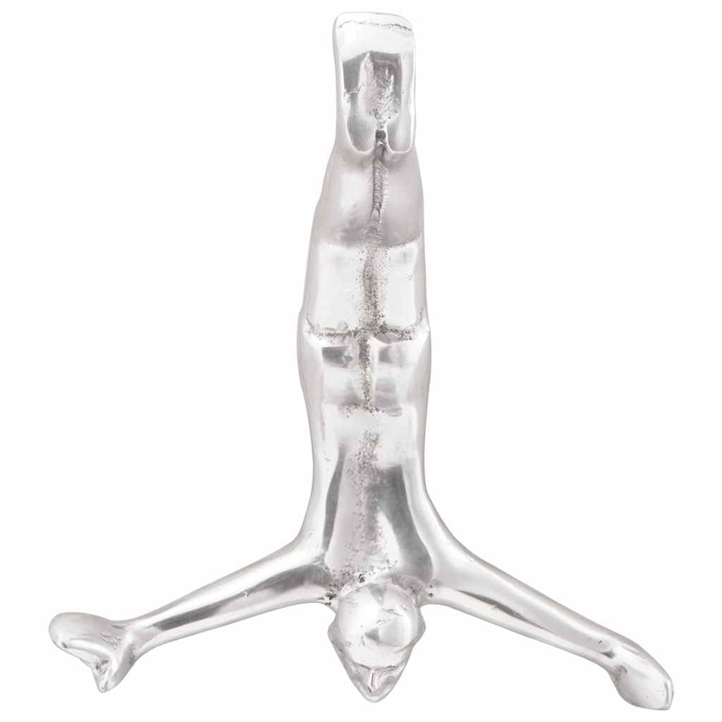vidaXL Fallender Mann Skulptur Silber Aluminium 25 cm