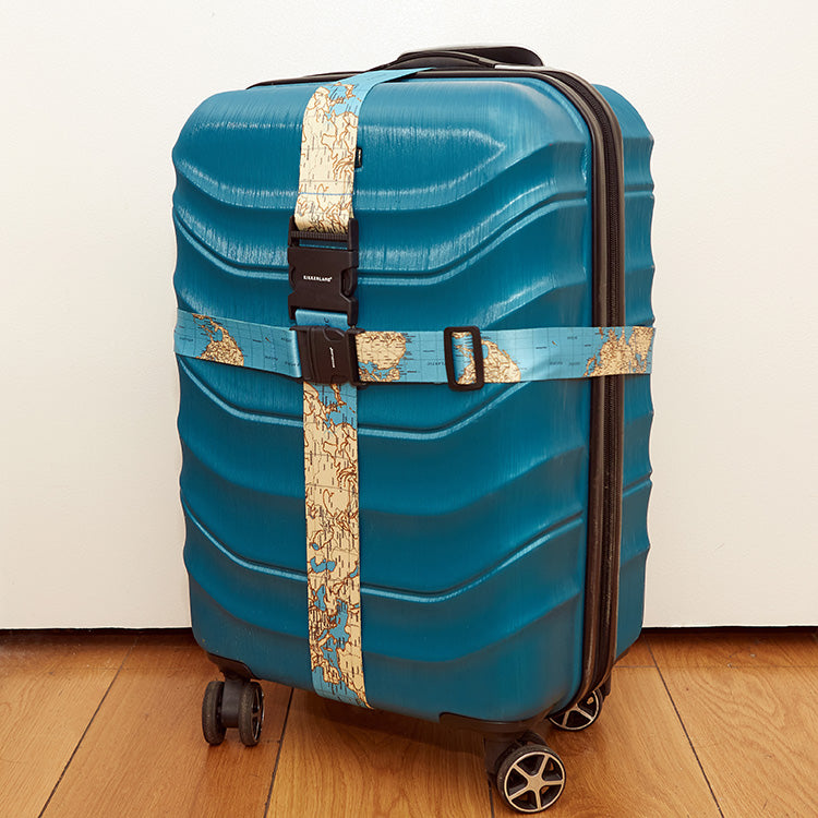 Kikkerland On-The-Go World Traveler Koffergurt 2er Set bunt