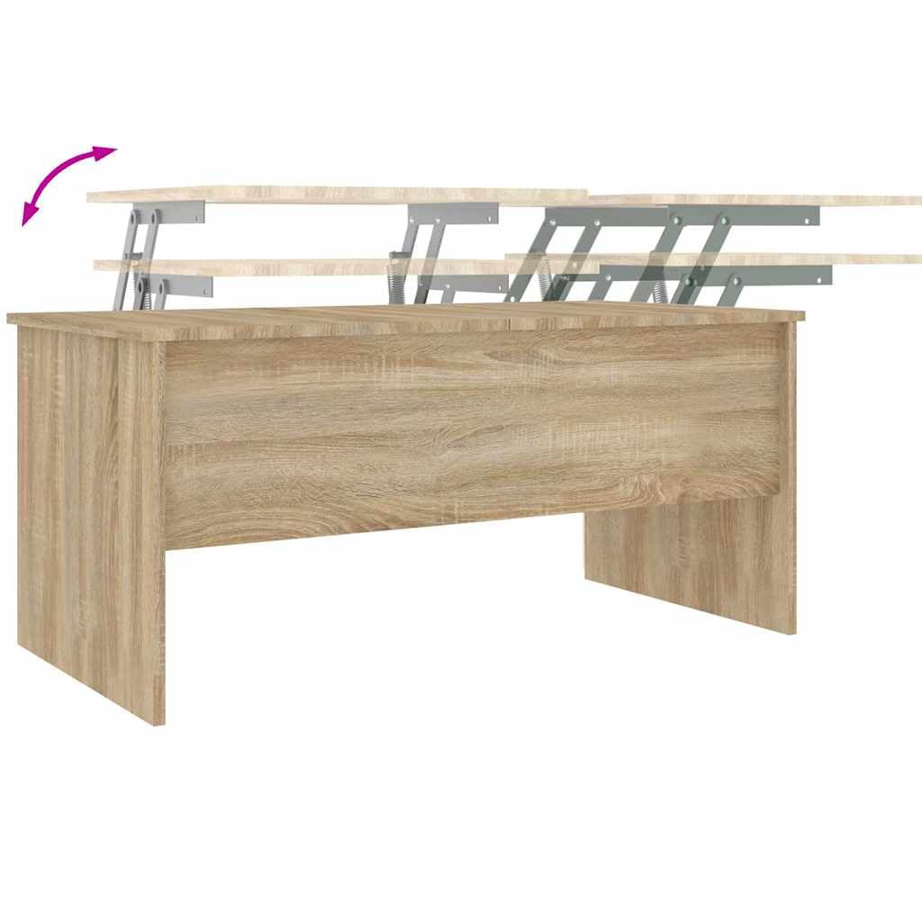 vidaXL Möbel Couchtisch höhenverstellbar Sonoma-Eiche 102cm