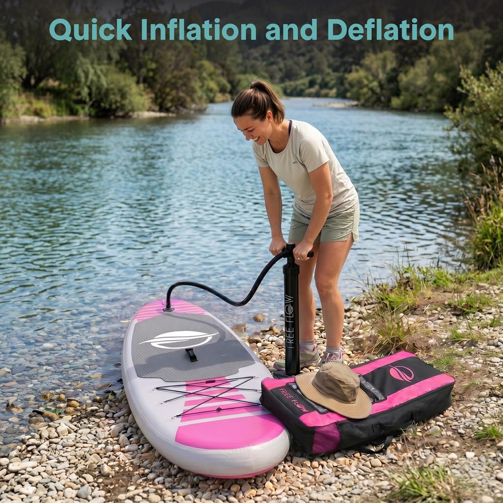 Serenelife SUP Board aufblasbar 10'6" PVC-Board mit Paddel-Set