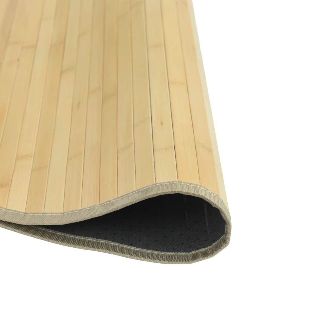 vidaXL Heim & Garten Teppich Rund 100 cm Bambus Hell Natur