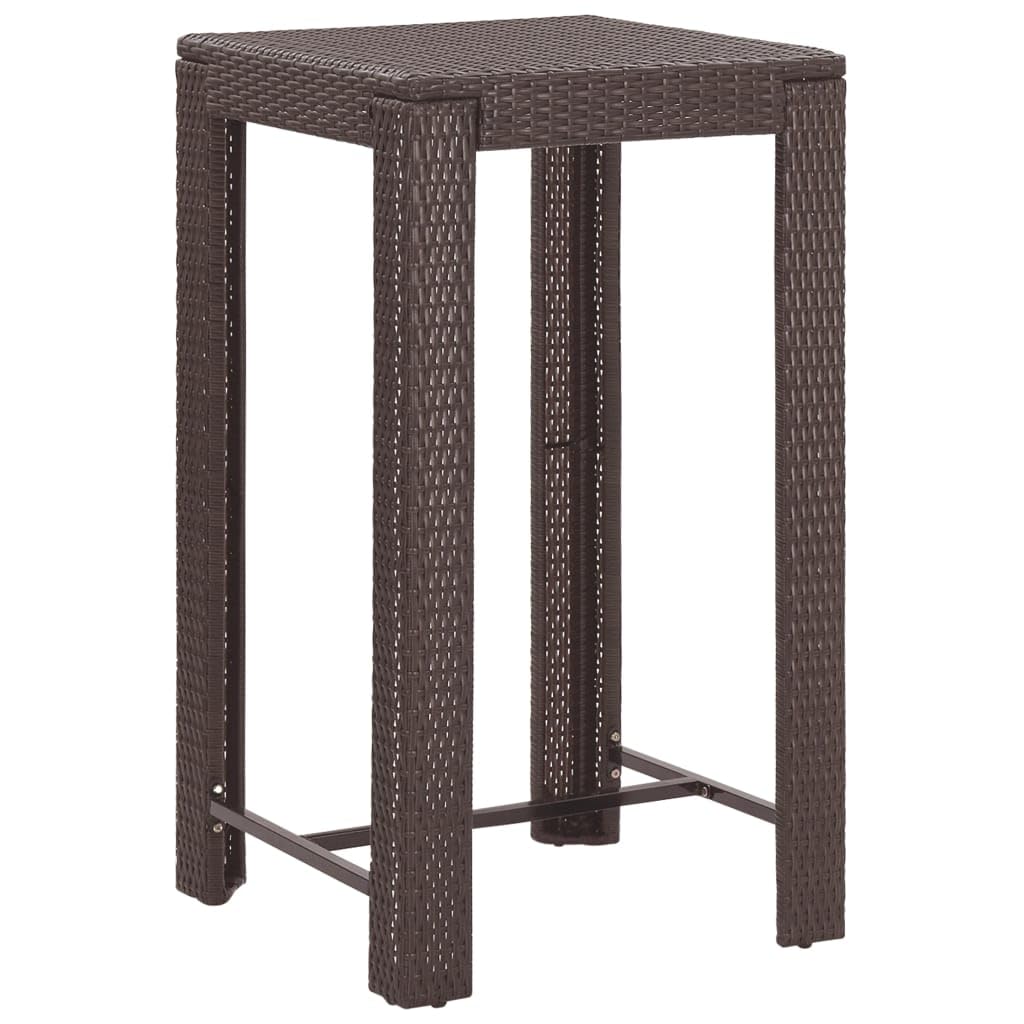 vidaXL Heim & Garten Gartenbar Set 5-tlg Poly Rattan Braun