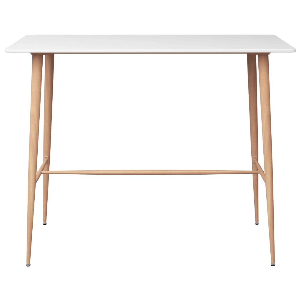vidaXL Bartisch Bartresen Stehtisch Weiß 120x60x105cm MDF