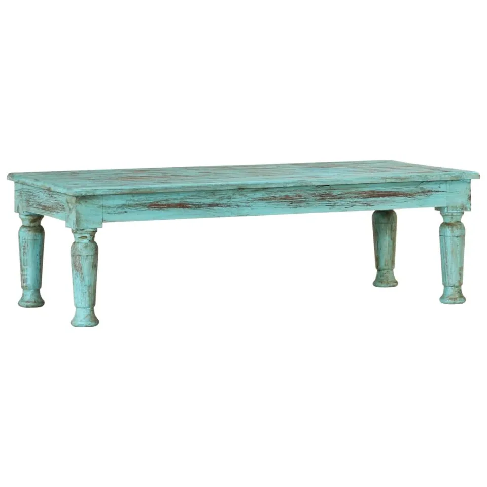 vidaXL Möbel Couchtisch Altholz massiv 110x50x34cm Antik