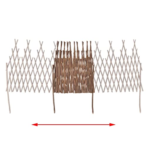 vidaXL Spalierzaun Weide 5-tlg 170x37 cm Gartenzaun braun