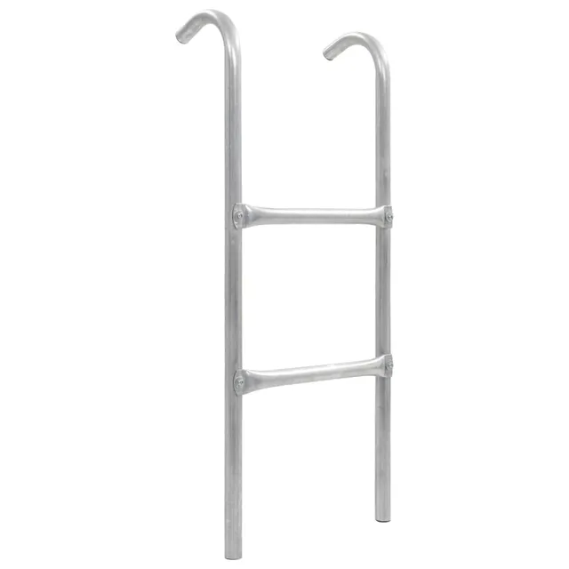 vidaXL Trampolinleiter 2-stufig 72 cm Stahl verzinkt silbern