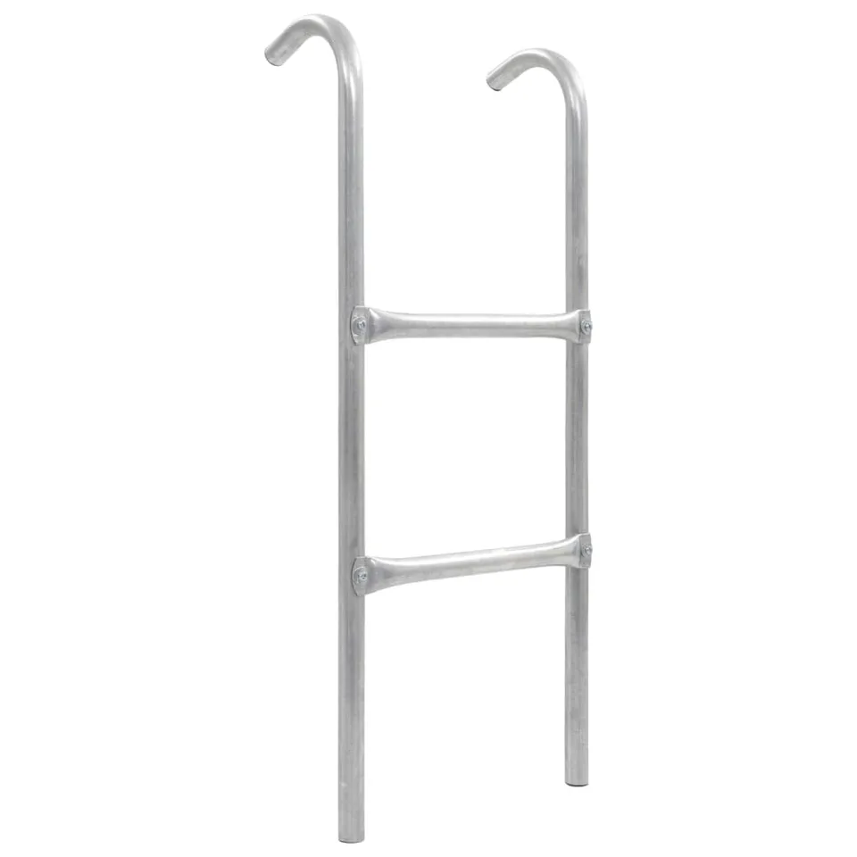 vidaXL Trampolinleiter 2-stufig 72 cm Stahl verzinkt silbern