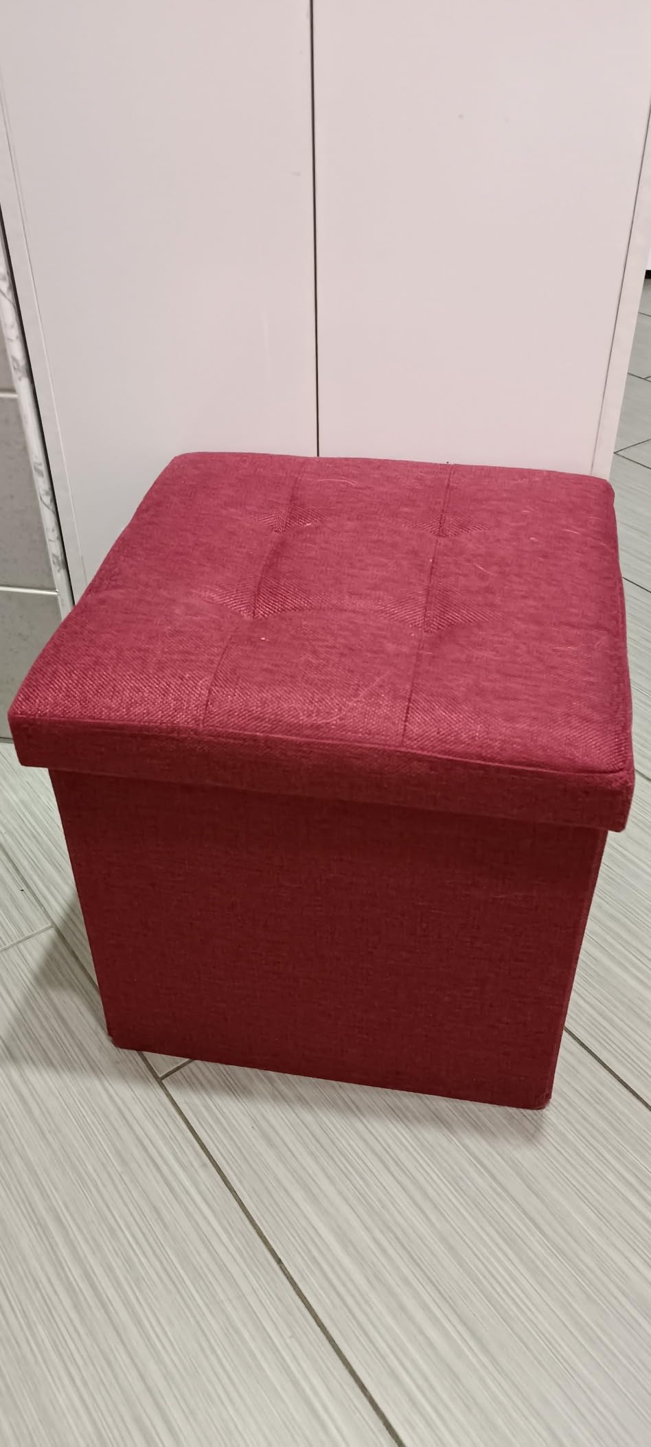 Intirilife Sitzhocker Sitzwürfel 38x38x38 cm Dunkel Türkis Stoff